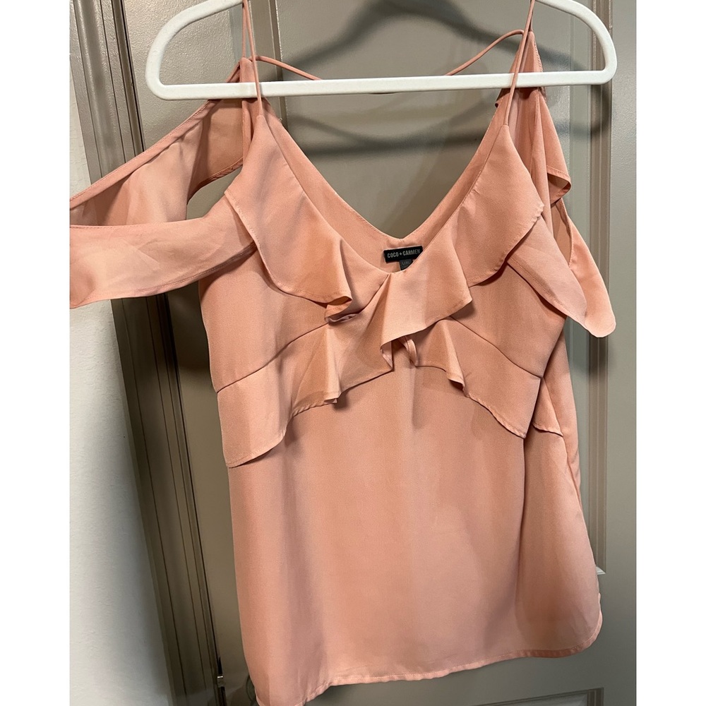 Ruffled off shoulder blouse